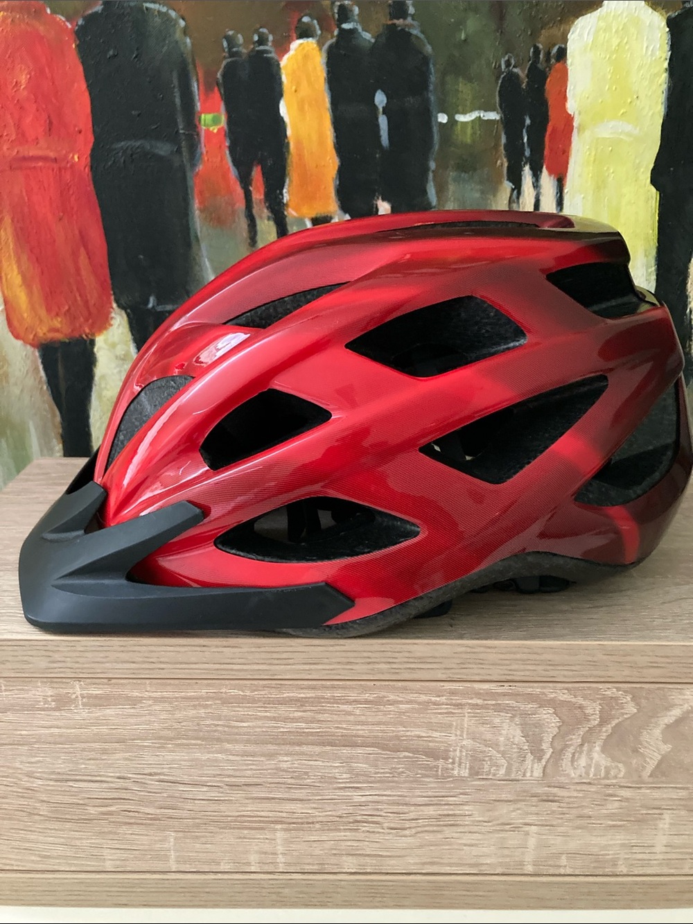 Red Ventilated Bicycle Helmet